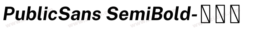 PublicSans SemiBold字体转换